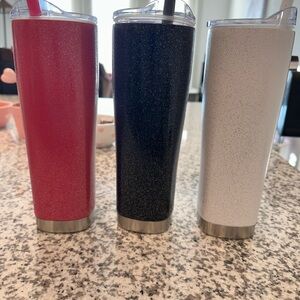 Stainless Steel Tumbler Set - Red, Black, and White
#Dunkin #Dunkintumblers